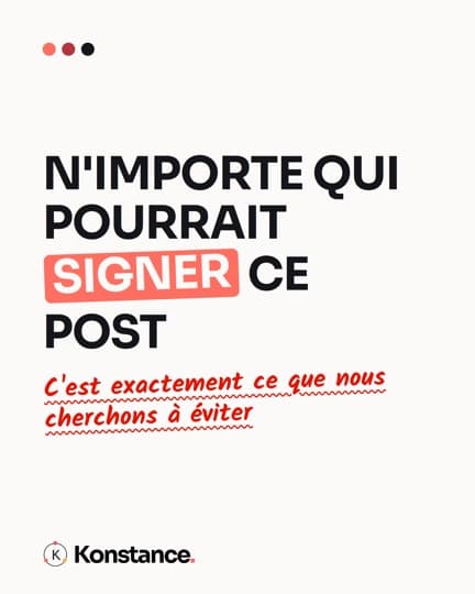 N'importe qui pourrait signer ce post