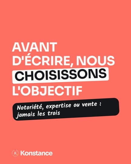 Avant d'écrire, nous choisissons l'objectif
